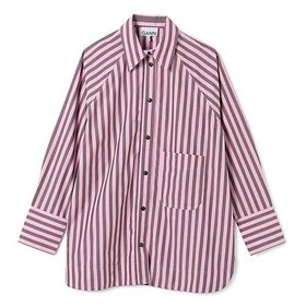 【ガニー/GANNI】のStripe Cotton Oversize Raglan Shirt 人気、トレンドファッション・服の通販 founy(ファニー) ファッション Fashion レディースファッション WOMEN トップス・カットソー Tops/Tshirt シャツ/ブラウス Shirts/Blouses 2023年 2023 2023-2024秋冬・A/W Aw/Autumn/Winter//Fw/Fall-Winter/2023-2024 ジャケット Jacket ストライプ Stripe スリーブ Sleeve ベスト Vest 洗える Washable |ID:prp329100004317192