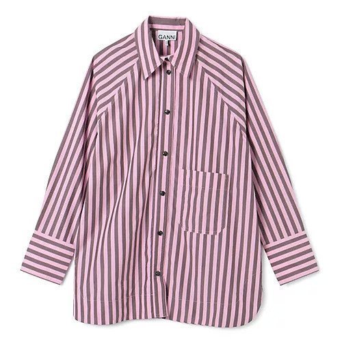 【ガニー/GANNI】のStripe Cotton Oversize Raglan Shirt 人気、トレンドファッション・服の通販 founy(ファニー) 　ファッション　Fashion　レディースファッション　WOMEN　トップス・カットソー　Tops/Tshirt　シャツ/ブラウス　Shirts/Blouses　2023年　2023　2023-2024秋冬・A/W　Aw/Autumn/Winter//Fw/Fall-Winter/2023-2024　ジャケット　Jacket　ストライプ　Stripe　スリーブ　Sleeve　ベスト　Vest　洗える　Washable　 other-1|ID: prp329100004317192 ipo3291000000029941219