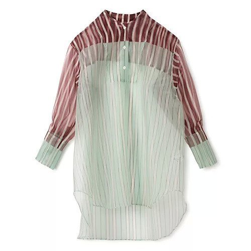 【テルマ/TELMA】のPrinted Sheer Pullover インテリア・キッズ・メンズ・レディースファッション・服の通販 founy(ファニー) 　ファッション　Fashion　レディースファッション　WOMEN　トップス・カットソー　Tops/Tshirt　プルオーバー　Pullover　2024年　2024　2024春夏・S/S　Ss,Spring/Summer,2024　イラスト　Illustration　シアー　Sheer　シフォン　Chiffon　チュニック　Tunic　チューリップ　Tulip　プリント　Print　手描き　Hand Drawn　春　Spring　洗える　Washable　STRIPE RED x LIME GREEN|ID: prp329100004317214 ipo3291000000029941343