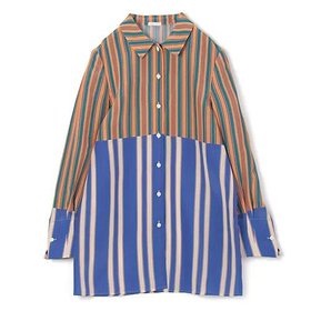 【テルマ/TELMA】のWASHI Striped Tailored Shirt 人気、トレンドファッション・服の通販 founy(ファニー) ファッション Fashion レディースファッション WOMEN トップス・カットソー Tops/Tshirt シャツ/ブラウス Shirts/Blouses 2024年 2024 2024春夏・S/S Ss,Spring/Summer,2024 キュプラ Cupra ストライプ Stripe チェック Check チュニック Tunic ロング Long ワイド Wide 今季 This Season 長袖 Long Sleeve |ID:prp329100004317215