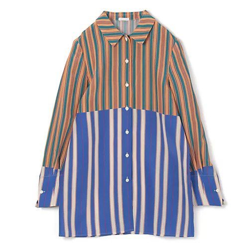 【テルマ/TELMA】のWASHI Striped Tailored Shirt 人気、トレンドファッション・服の通販 founy(ファニー) 　ファッション　Fashion　レディースファッション　WOMEN　トップス・カットソー　Tops/Tshirt　シャツ/ブラウス　Shirts/Blouses　2024年　2024　2024春夏・S/S　Ss,Spring/Summer,2024　キュプラ　Cupra　ストライプ　Stripe　チェック　Check　チュニック　Tunic　ロング　Long　ワイド　Wide　今季　This Season　長袖　Long Sleeve　 other-1|ID: prp329100004317215 ipo3291000000029941346