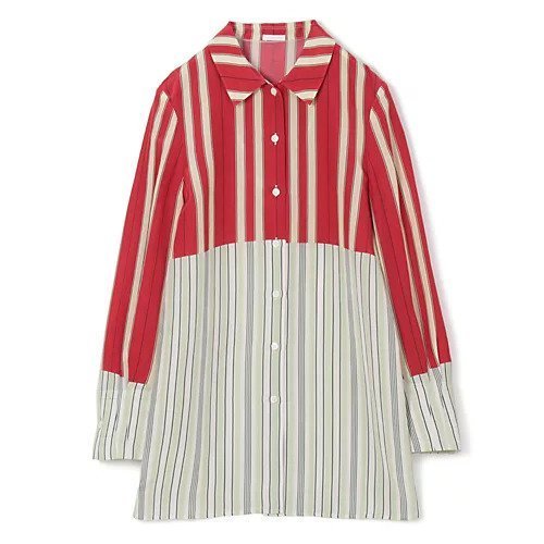 【テルマ/TELMA】のWASHI Striped Tailored Shirt インテリア・キッズ・メンズ・レディースファッション・服の通販 founy(ファニー) 　ファッション　Fashion　レディースファッション　WOMEN　トップス・カットソー　Tops/Tshirt　シャツ/ブラウス　Shirts/Blouses　2024年　2024　2024春夏・S/S　Ss,Spring/Summer,2024　キュプラ　Cupra　ストライプ　Stripe　チェック　Check　チュニック　Tunic　ロング　Long　ワイド　Wide　今季　This Season　長袖　Long Sleeve　STRIPE RED x LIME GREEN|ID: prp329100004317215 ipo3291000000029941348