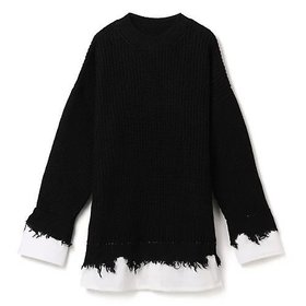 【エムエム6 メゾン マルタン マルジェラ/MM6 Maison Martin Margiela】のCrewneck 人気、トレンドファッション・服の通販 founy(ファニー) ファッション Fashion レディースファッション WOMEN 2023年 2023 2023-2024秋冬・A/W Aw/Autumn/Winter//Fw/Fall-Winter/2023-2024 クラッシュ Crash ドッキング Docking 畦 Ridge |ID:prp329100004317238