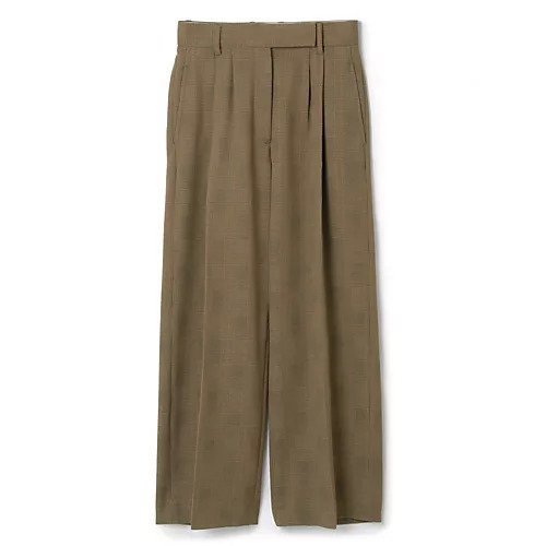 【スアデオ/suadeo】のグレンチェック2タックワイドパンツ インテリア・キッズ・メンズ・レディースファッション・服の通販 founy(ファニー) 　ファッション　Fashion　レディースファッション　WOMEN　パンツ　Pants　シンプル　Simple　ストレート　Straight　センター　Center　チェック　Check　トレンド　Trend　バランス　Balance　マニッシュ　Mannish　洗える　Washable　ブラウン|ID: prp329100004317365 ipo3291000000030966216