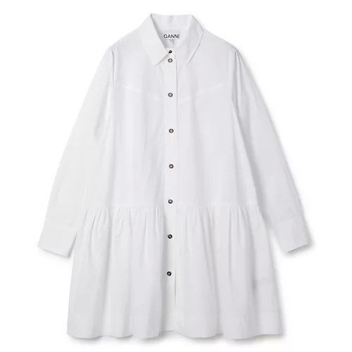 【ガニー/GANNI】のCotton Poplin Mini Shirt Dress インテリア・キッズ・メンズ・レディースファッション・服の通販 founy(ファニー) https://founy.com/ ファッション Fashion レディースファッション WOMEN トップス・カットソー Tops/Tshirt シャツ/ブラウス Shirts/Blouses ワンピース Dress ドレス Party Dresses 2024年 2024 2024春夏・S/S Ss,Spring/Summer,2024 ウエスタン Western カフス Cuffs ドレス Dress ロング Long ヴィンテージ Vintage 洗える Washable |ID: prp329100004317415 ipo3291000000029942580