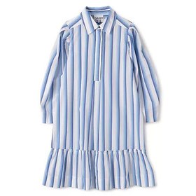 【ガニー/GANNI】のStripe Cotton Mini Shirt Dress 人気、トレンドファッション・服の通販 founy(ファニー) ファッション Fashion レディースファッション WOMEN トップス・カットソー Tops/Tshirt シャツ/ブラウス Shirts/Blouses ワンピース Dress ドレス Party Dresses 2024年 2024 2024春夏・S/S Ss,Spring/Summer,2024 ストライプ Stripe チュニック Tunic フリル Frills 洗える Washable |ID:prp329100004317419