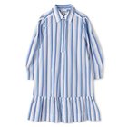 【ガニー/GANNI】のStripe Cotton Mini Shirt Dress 人気、トレンドファッション・服の通販 founy(ファニー) ファッション Fashion レディースファッション WOMEN トップス・カットソー Tops/Tshirt シャツ/ブラウス Shirts/Blouses ワンピース Dress ドレス Party Dresses 2024年 2024 2024春夏・S/S Ss,Spring/Summer,2024 ストライプ Stripe チュニック Tunic フリル Frills 洗える Washable thumbnail Silver Lake Blue|ID: prp329100004317419 ipo3291000000029942592