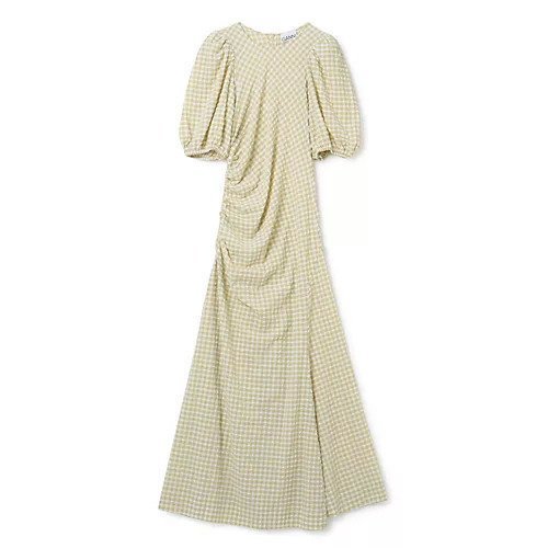 【ガニー/GANNI】のStretch Seersucker Puff Sleeves Dress インテリア・キッズ・メンズ・レディースファッション・服の通販 founy(ファニー) https://founy.com/ ファッション Fashion レディースファッション WOMEN トップス・カットソー Tops/Tshirt ワンピース Dress ドレス Party Dresses 2023年 2023 2023-2024秋冬・A/W Aw/Autumn/Winter//Fw/Fall-Winter/2023-2024 シャーリング Shirring ストレッチ Stretch スリーブ Sleeve チェック Check ドレス Dress ロング Long 洗える Washable |ID: prp329100004317437 ipo3291000000029942711