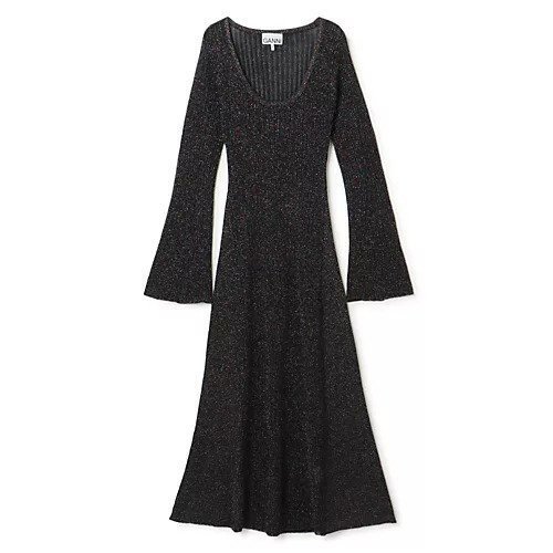 【ガニー/GANNI】のSparkle Rib Maxi Dress インテリア・キッズ・メンズ・レディースファッション・服の通販 founy(ファニー) https://founy.com/ ファッション Fashion レディースファッション WOMEN ワンピース Dress ドレス Party Dresses マキシワンピース Maxi Dress 2023年 2023 2023-2024秋冬・A/W Aw/Autumn/Winter//Fw/Fall-Winter/2023-2024 スリーブ Sleeve ドレス Dress バランス Balance フレア Flare マキシ Maxi ラウンド Round 洗える Washable |ID: prp329100004317443 ipo3291000000029942729