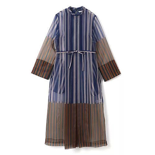 【テルマ/TELMA】のSheer Stripe Dress インテリア・キッズ・メンズ・レディースファッション・服の通販 founy(ファニー) 　ファッション　Fashion　レディースファッション　WOMEN　ワンピース　Dress　ドレス　Party Dresses　2024年　2024　2024春夏・S/S　Ss,Spring/Summer,2024　ストライプ　Stripe　トレンド　Trend　ドレス　Dress　バランス　Balance　ワイド　Wide　今季　This Season　洗える　Washable　STRIPE BLUE x ORANGE|ID: prp329100004317460 ipo3291000000029942791