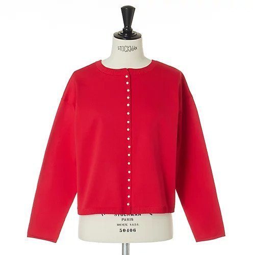 【トゥエルブクローゼット/12closet】の【コラボ】【洗える】前後2WAYパールボタンカーディガン インテリア・キッズ・メンズ・レディースファッション・服の通販 founy(ファニー) 　ファッション　Fashion　レディースファッション　Fashion for Women　トップス・カットソー　Cut & Sew Tops　カーディガン・羽織り　Layered Style Cardigans　アンサンブル　Ensemble Set　エレガント 上品　Elegant　カーディガン　Cardigan, Knitwear　コラボ　Collaboration, Collab　シンプル　Simple, Minimal　タンク　Tank Top, Sleeveless Top　パール　Pearl, Pearl Accent　フェミニン　Feminine, Girly　春　Spring　洗える　Machine Washable　レッド|ID: prp329100004319044 ipo3291000000034954263