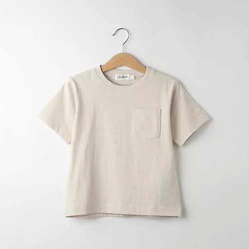 【デッサン/Dessin / KIDS】の【リンクコーデ】リサイクルコットンTシャツ インテリア・キッズ・メンズ・レディースファッション・服の通販 founy(ファニー) 　ファッション　Fashion　キッズファッション　KIDS　インナー　Inner　スマート　Smart　プリント　Print　ポケット　Pocket　無地　Plain Color　アイボリー|ID: prp329100004319216 ipo3291000000029961581