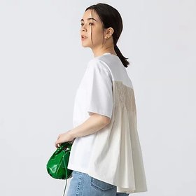 【アダワス/ADAWAS】のバックフレアプルオーバー 人気、トレンドファッション・服の通販 founy(ファニー) ファッション Fashion レディースファッション WOMEN トップス・カットソー Tops/Tshirt プルオーバー Pullover バッグ Bag シンプル Simple ドッキング Docking |ID:prp329100004320476