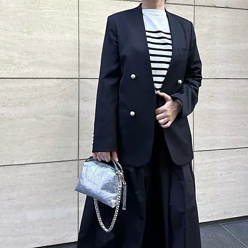 【エクラ/eclat】のパールボタンノーカラージャケット 人気、トレンドファッション・服の通販 founy(ファニー) 　ファッション　Fashion　レディースファッション　Fashion for Women　アウター　Coat / Outerwear Collection　レディースジャケット・軽アウター　Jackets　ノーカラージャケット / シンプル上品コーデ　Collarless Jackets　ジャケット　Jacket, Outerwear　スマート　Smart, Elegant　パール　Pearl, Pearl Accent　エレガント 上品　Elegant　別注　Limited Edition, Custom Order　other-2|ID: prp329100004320855 ipo3291000000031260260