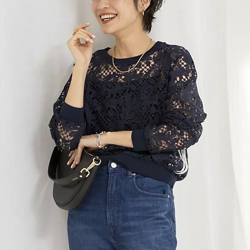 【ノーリーズ/NOLLEY'S】のレーススウェット風トップス インテリア・キッズ・メンズ・レディースファッション・服の通販 founy(ファニー) https://founy.com/ ファッション Fashion レディースファッション WOMEN トップス・カットソー Tops/Tshirt パーカ Sweats スウェット Sweat 2025年 2025 2025春夏・S/S Ss,Spring/Summer,2025 スウェット Sweat レース Race |ID: prp329100004322187 ipo3291000000031914109