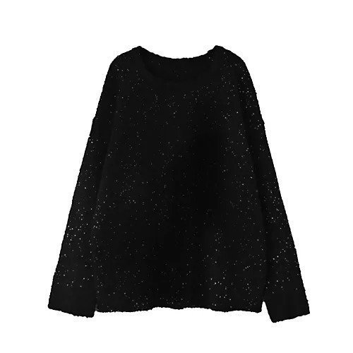 【スタイルデリ/STYLE DELI】の【BLK001】スパンコール付きオーバーニット インテリア・キッズ・メンズ・レディースファッション・服の通販 founy(ファニー) https://founy.com/ ファッション Fashion レディースファッション WOMEN トップス・カットソー Tops/Tshirt ニット Knit Tops シンプル Simple スパンコール Sequins スリット Slit 定番 Standard フォルム Form ラウンド Round リラックス Relax 冬 Winter おすすめ Recommend 旅行 Travel エレガント 上品 Elegant |ID: prp329100004322195 ipo3291000000029990030