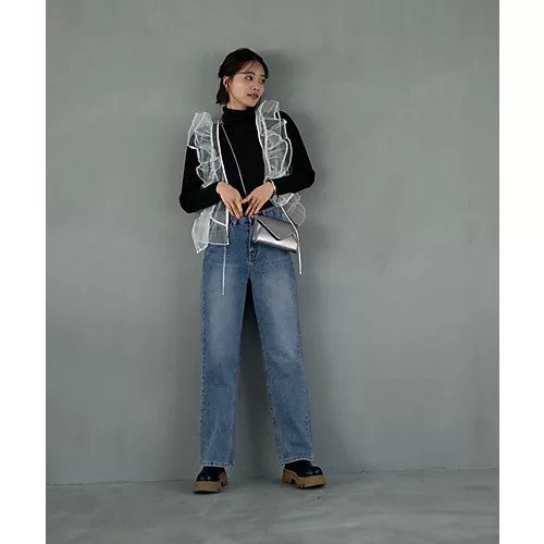 【スタイルデリ/STYLE DELI】のチュールフリルベスト インテリア・キッズ・メンズ・レディースファッション・服の通販 founy(ファニー) 　ファッション　Fashion　レディースファッション　WOMEN　アウター　Coat Outerwear　トップス・カットソー　Tops/Tshirt　ベスト/ジレ　Gilets/Vests　シンプル　Simple　タンク　Tank　タートル　Turtle　チュール　Tulle　定番　Standard　フリル　Frills　フロント　Front　ベスト　Vest　ポケット　Pocket　ミドル　Middle　リボン　Ribbon　冬　Winter　夏　Summer　ホワイト|ID: prp329100004322201 ipo3291000000030964590