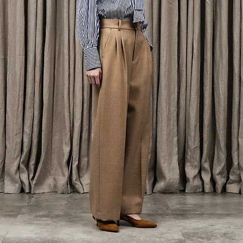 【アンタイトル/UNTITLED】のシャーククロスワイドストレートパンツ 人気、トレンドファッション・服の通販 founy(ファニー) 　ファッション　Fashion　レディースファッション　WOMEN　パンツ　Pants　イタリア　Italy　エレガント 上品　Elegant　クラシック　Classic　シャンブレー　Chambray　シンプル　Simple　ジャケット　Jacket　セットアップ　Set Up　ツィード　Tweed　フォルム　Form　ポケット　Pocket　マニッシュ　Mannish　 other-1|ID: prp329100004322216 ipo3291000000029990148