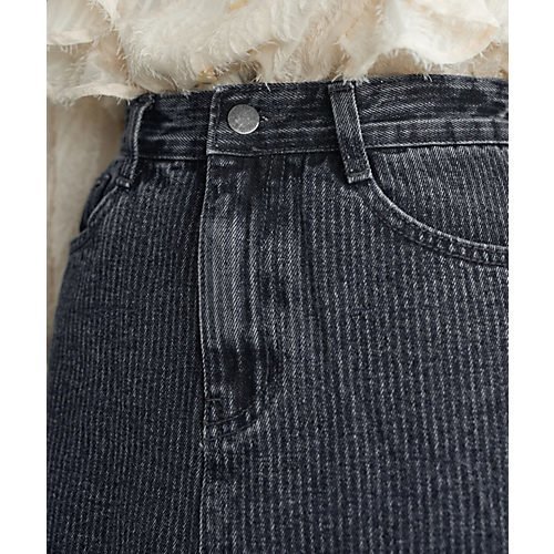 【スタイルデリ/STYLE DELI】の【LUXE】ストライプ状ブリーチデニムスカート 人気、トレンドファッション・服の通販 founy(ファニー) 　ファッション　Fashion　レディースファッション　WOMEN　スカート　Skirt　デニムスカート　Denim Skirts　アンティーク　Antique　ヴィンテージ　Vintage　春　Spring　クール　Cool　スタイリッシュ　Stylish　ストライプ　Stripe　ストレッチ　Stretch　スリット　Slit　デニム　Denim　フロント　Front　ブリーチ　Bleach　ペンシル　Pencil　ポケット　Pocket　ループ　Loop　冬　Winter　other-3|ID: prp329100004322250 ipo3291000000031298940