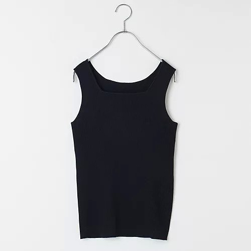 【トゥエルブクローゼット/12closet】の【コラボ】【洗える】前後2WAYスクエア リブタンクニット インテリア・キッズ・メンズ・レディースファッション・服の通販 founy(ファニー) ファッション Fashion レディースファッション Fashion for Women トップス・カットソー Cut & Sew Tops ニット Knit Tops & Sweaters カーディガン Cardigan, Knitwear コラボ Collaboration, Collab スクエア Square, Square Shape タンク Tank Top, Sleeveless Top パール Pearl, Pearl Accent ラウンド Round, Round Neck エレガント 上品 Elegant 洗える Machine Washable ブラック|ID: prp329100004334053 ipo3291000000035312170