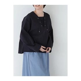 【ヒューマンウーマン/HUMAN WOMAN】 ツイルワッシャーレースアップブラウス人気、トレンドファッション・服の通販 founy(ファニー) ファッション Fashion レディースファッション WOMEN トップス・カットソー Tops/Tshirt シャツ/ブラウス Shirts/Blouses おすすめ Recommend スタンダード Standard タートル Turtle ツイル Twill ヴィンテージ Vintage 春 Spring |ID:prp329100004334056