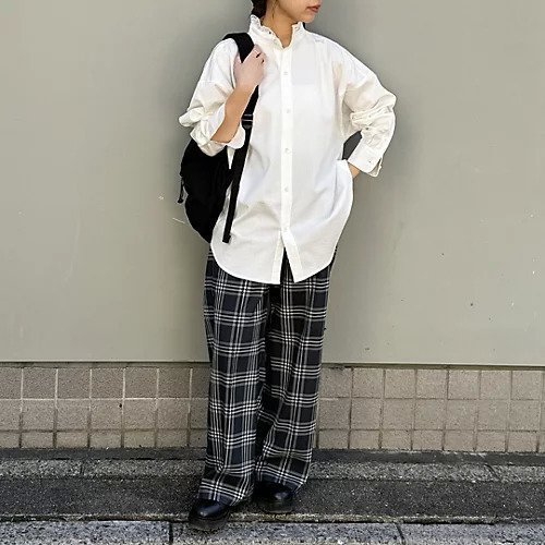 【トゥエルブクローゼット/12closet】の【コラボ】【洗える】センターシームパンツ 人気、トレンドファッション・服の通販 founy(ファニー) 　ファッション　Fashion　レディースファッション　Fashion for Women　パンツ　Pants & Trousers　12月号　December Issue　コラボ　Collaboration, Collab　ストライプ　Stripe, Striped Pattern　チェック　Check, Plaid, Tartan　ワイド　Wide, Wide Fit　エレガント 上品　Elegant　夏　Summer　洗える　Machine Washable　other-2|ID: prp329100004334062 ipo3291000000034618150