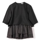 【ドメル/DOMELLE】のLIGHT WO/SE FORMAL BLOUSE 人気、トレンドファッション・服の通販 founy(ファニー) ファッション Fashion レディースファッション WOMEN オーガンジー Organdy キャミソール Camisole ギャザー Gather ショート Short シルク Silk セットアップ Set Up ミックス Mix 洗える Washable A/W・秋冬 Aw・Autumn/Winter・Fw・Fall-Winter thumbnail ブラック|ID: prp329100004336215 ipo3291000000030125996