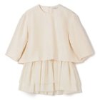 【ドメル/DOMELLE】のLIGHT WO/SE FORMAL BLOUSE 人気、トレンドファッション・服の通販 founy(ファニー) ファッション Fashion レディースファッション WOMEN オーガンジー Organdy キャミソール Camisole ギャザー Gather ショート Short シルク Silk セットアップ Set Up ミックス Mix 洗える Washable A/W・秋冬 Aw・Autumn/Winter・Fw・Fall-Winter thumbnail アイボリー|ID: prp329100004336215 ipo3291000000030125997