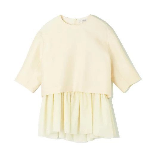 【ドメル/DOMELLE】の2WAYぺプラムブラウス インテリア・キッズ・メンズ・レディースファッション・服の通販 founy(ファニー) 　ファッション　Fashion　レディースファッション　WOMEN　トップス・カットソー　Tops/Tshirt　シャツ/ブラウス　Shirts/Blouses　インナー　Inner　オーガンジー　Organdy　キャミソール　Camisole　ギャザー　Gather　ショート　Short　シルク　Silk　フリル　Frills　半袖　Short Sleeve　洗える　Washable　アイボリー|ID: prp329100004336215 ipo3291000000031888659