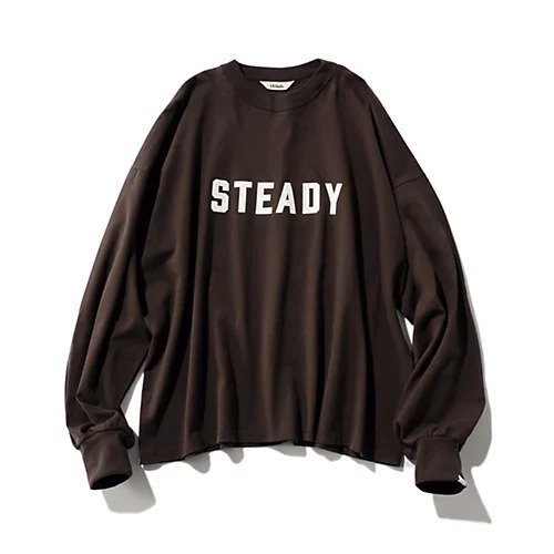 【オブラダ/Oblada】の92 STEADY LONG TEE インテリア・キッズ・メンズ・レディースファッション・服の通販 founy(ファニー) 　ファッション　Fashion　レディースファッション　WOMEN　デニム　Denim　トレンド　Trend　プリント　Print　ベーシック　Basic　ロング　Long　ヴィンテージ　Vintage　別注　Special Order　洗える　Washable　BROWN|ID: prp329100004337574 ipo3291000000030138582