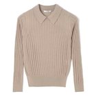 【スローン/SLOANE】の【HPS別注】18Gワイドリブ シルク 襟付きプルオーバー 人気、トレンドファッション・服の通販 founy(ファニー) ファッション Fashion レディースファッション Fashion for Women トップス・カットソー Cut & Sew Tops カジュアルプルオーバー・ニットトップス Pullovers & Knit Tops / Casual Pullovers シルク Silk, 100% Silk ドレープ Drape, Draping Fabric ワイドリブ Wide Rib, Wide Ribbed Knit 別注 Limited Edition, Custom Order 定番 Standard, Basic Item 春 Spring 洗える Machine Washable thumbnail グレージュ|ID: prp329100004337579 ipo3291000000034909838