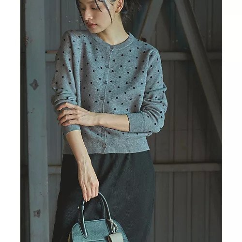 【マージュール/marjour】のJACQUARD DOT KNIT CARDIGAN 人気、トレンドファッション・服の通販 founy(ファニー) 　ファッション　Fashion　レディースファッション　WOMEN　トップス・カットソー　Tops/Tshirt　ニット　Knit Tops　カーディガン　Cardigans　おすすめ　Recommend　カーディガン　Cardigan　シンプル　Simple　ストレッチ　Stretch　スラックス　Slacks　タンク　Tank　トレンド　Trend　ドット　Dot　パターン　Pattern　フレア　Flare　ボトム　Bottom　ワイド　Wide　今季　This Season　定番　Standard　春　Spring　 other-1|ID: prp329100004337587 ipo3291000000030138627