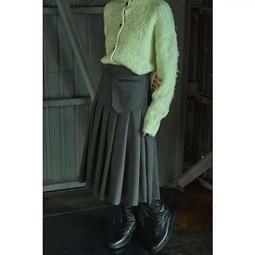 【マージュール/marjour】のPOCKET PLEATS SKIRT インテリア・キッズ・メンズ・レディースファッション・服の通販 founy(ファニー) 　ファッション　Fashion　レディースファッション　WOMEN　スカート　Skirt　おすすめ　Recommend　ストレッチ　Stretch　スーツ　Suit　プリーツ　Pleats　ポケット　Pocket　GRAY|ID: prp329100004337597 ipo3291000000030138668