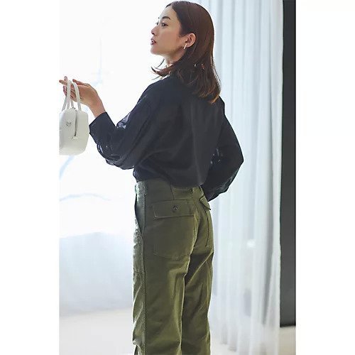 【オブラダ/Oblada】の60S BAKER PANTS 人気、トレンドファッション・服の通販 founy(ファニー) 　ファッション　Fashion　レディースファッション　WOMEN　パンツ　Pants　ヴィンテージ　Vintage　サテン　Satin　ストレート　Straight　バランス　Balance　フロント　Front　ポケット　Pocket　other-3|ID: prp329100004337609 ipo3291000000031298348
