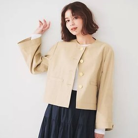 【アンタイトル/UNTITLED】 コットンライク クルーネックジャケット人気、トレンドファッション・服の通販 founy(ファニー) ファッション Fashion レディースファッション WOMEN アウター Coat Outerwear ジャケット Jackets コンパクト Compact ジャケット Jacket スマート Smart スリーブ Sleeve フォルム Form フレア Flare ボックス Box ポケット Pocket メタル Metal モダン Modern リネン Linen |ID:prp329100004337665