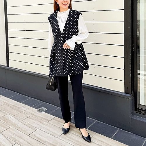 【ノーリーズ/NOLLEY'S】の《セットアップ対応》ウォッシャブルストレッチドットジャガードペプラムジレ 人気、トレンドファッション・服の通販 founy(ファニー) 　ファッション　Fashion　レディースファッション　WOMEN　アウター　Coat Outerwear　トップス・カットソー　Tops/Tshirt　ベスト/ジレ　Gilets/Vests　2025年　2025　2025春夏・S/S　Ss,Spring/Summer,2025　オケージョン　Occasion　シンプル　Simple　ストレッチ　Stretch　セットアップ　Set Up　フォルム　Form　フリル　Frills　ペプラム　Peplum　エレガント 上品　Elegant　人気　Popularity　other-2|ID: prp329100004343118 ipo3291000000031712715