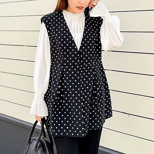 【ノーリーズ/NOLLEY'S】の《セットアップ対応》ウォッシャブルストレッチドットジャガードペプラムジレ 人気、トレンドファッション・服の通販 founy(ファニー) 　ファッション　Fashion　レディースファッション　WOMEN　アウター　Coat Outerwear　トップス・カットソー　Tops/Tshirt　ベスト/ジレ　Gilets/Vests　2025年　2025　2025春夏・S/S　Ss,Spring/Summer,2025　オケージョン　Occasion　シンプル　Simple　ストレッチ　Stretch　セットアップ　Set Up　フォルム　Form　フリル　Frills　ペプラム　Peplum　エレガント 上品　Elegant　人気　Popularity　other-3|ID: prp329100004343118 ipo3291000000031712716