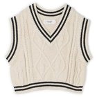 【ジェーンスミス/JANE SMITH】のKNIT CABLE TILDEN VEST WHITE BLACK LINE|ID: prp329100004344002 ipo3291000000030964496