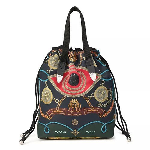 【トーガ トゥ/TOGA TOO】のPrint drawstring bag インテリア・キッズ・メンズ・レディースファッション・服の通販 founy(ファニー) 　ファッション　Fashion　レディースファッション　Ladies' Fashion Online　バッグ　Bag　2025年　2025　2025春夏・S/S　Ss,Spring/Summer,2025　ウエスタン　Western　スカーフ　Scarf　ドローコード　Draw Cord　バランス　Balance　巾着　Purse　GREEN|ID: prp329100004344019 ipo3291000000032525637