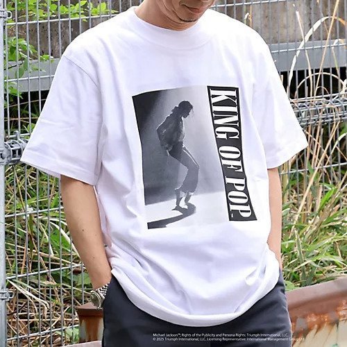 【ノーリーズ グッドマン/NOLLEY'S goodman / MEN】の【GOOD ROCK SPEED】別注 MICHAEL JACKSON T 25SS インテリア・キッズ・メンズ・レディースファッション・服の通販 founy(ファニー) 　ファッション　Fashion　メンズファッション　Fashion for Men　インナー　Innerwear　ヴィンテージ　Vintage Style　ショート　Short, Short Length　パフォーマンス　Performance, Active Function　フロント　Front, Front Design　プリント　Print, Printed Pattern　別注　Limited Edition, Custom Order　リラックス　Relax, Relaxed Fit　2025年　2025　2025春夏・S/S　Spring/Summer 2025 SS25　ホワイト系その他|ID: prp329100004344084 ipo3291000000031718800