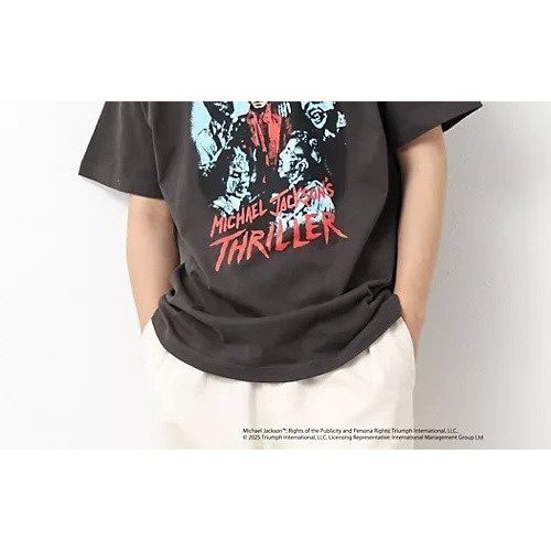 【ノーリーズ グッドマン/NOLLEY'S goodman / MEN】の【GOOD ROCK SPEED】別注 MICHAEL JACKSON T 25SS インテリア・キッズ・メンズ・レディースファッション・服の通販 founy(ファニー) 　ファッション　Fashion　メンズファッション　Fashion for Men　インナー　Innerwear　ヴィンテージ　Vintage Style　ショート　Short, Short Length　パフォーマンス　Performance, Active Function　フロント　Front, Front Design　プリント　Print, Printed Pattern　別注　Limited Edition, Custom Order　リラックス　Relax, Relaxed Fit　2025年　2025　2025春夏・S/S　Spring/Summer 2025 SS25　ブラック|ID: prp329100004344084 ipo3291000000031718804