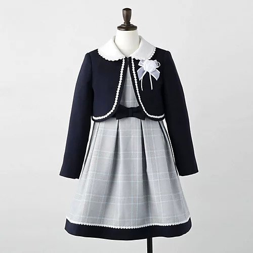 【シューラルー/SHOO LA RUE / KIDS】の【3点SET/110-130cm】セレモニーワンピース インテリア・キッズ・メンズ・レディースファッション・服の通販 founy(ファニー) 　ファッション　Fashion　キッズファッション　KIDS　ワンピース　Dress/Kids　セレモニー　Ceremony　チェック　Check　入学式　Entrance Ceremony　卒業式　Graduation Ceremony　結婚式　Wedding Ceremony　ネイビー|ID: prp329100004344113 ipo3291000000030318345