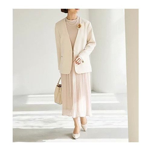 【エルーラ/Elura】のセレモニーダブルクロスジャケット 人気、トレンドファッション・服の通販 founy(ファニー) 　ファッション　Fashion　レディースファッション　WOMEN　アウター　Coat Outerwear　ジャケット　Jackets　インナー　Inner　シンプル　Simple　スマート　Smart　スーツ　Suit　セットアップ　Set Up　ダブル　Double　定番　Standard　人気　Popularity　バランス　Balance　パターン　Pattern　フリル　Frills　おすすめ　Recommend　エレガント 上品　Elegant　セレモニー　Ceremony　ビジネス 仕事 通勤　Business　other-2|ID: prp329100004345207 ipo3291000000031260433