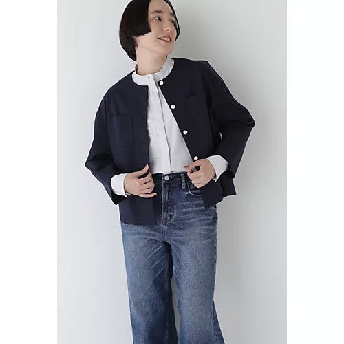 【ヒューマンウーマン/HUMAN WOMAN】のストレッチポンチノーカラーパールボタンジャケット 人気、トレンドファッション・服の通販 founy(ファニー) 　ファッション　Fashion　レディースファッション　WOMEN　アウター　Coat Outerwear　ジャケット　Jackets　おすすめ　Recommend　オケージョン　Occasion　ジャケット　Jacket　スタンダード　Standard　ストレッチ　Stretch　セットアップ　Set Up　デニム　Denim　パール　Pearl　 other-1|ID: prp329100004347238 ipo3291000000030972437