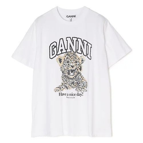 【ガニー/GANNI】のBasic Jersey Leopard Relaxed T-shirt 人気、トレンドファッション・服の通販 founy(ファニー) 　ファッション　Fashion　レディースファッション　Fashion for Women　トップス・カットソー　Cut & Sew Tops　シャツ・ブラウス・オフィスカジュアル　Elegant Blouses & Button-Ups　ロングTシャツ・Tシャツ　Longline T-Shirts & Tees　ヒョウ　Leopard, Animal Print　半袖　Short Sleeve, Half Sleeve　洗える　Machine Washable　 other-1|ID: prp329100004348068 ipo3291000000036147071