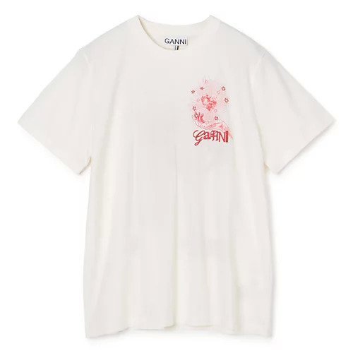 【ガニー/GANNI】のBasic Jersey Celestial Poster Relaxed T-shirt インテリア・キッズ・メンズ・レディースファッション・服の通販 founy(ファニー) https://founy.com/ ファッション Fashion レディースファッション Fashion for Women トップス・カットソー Cut & Sew Tops シャツ・ブラウス・オフィスカジュアル Elegant Blouses & Button-Ups ロングTシャツ・Tシャツ Longline T-Shirts & Tees 2025年 2025 2025春夏・S/S Spring/Summer 2025 SS25 イラスト Illustration フィット Fit, Slim Fit フェミニン Feminine, Girly プリント Print, Printed Pattern リラックス Relax, Relaxed Fit 洗える Machine Washable |ID: prp329100004348069 ipo3291000000032524265