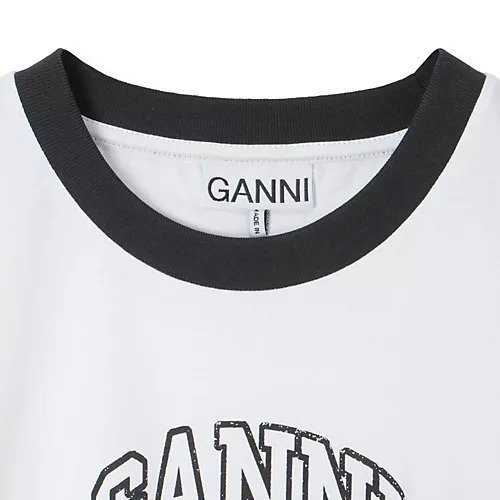 【ガニー/GANNI】のBasic Jersey Bear Small T-shirt 人気、トレンドファッション・服の通販 founy(ファニー) ファッション Fashion レディースファッション Fashion for Women トップス・カットソー Cut & Sew Tops シャツ・ブラウス・オフィスカジュアル Elegant Blouses & Button-Ups ロングTシャツ・Tシャツ Longline T-Shirts & Tees 2025年 2025 2025春夏・S/S Spring/Summer 2025 SS25 おすすめ Recommended / Our Picks パイピング Piping, Trim Design プリント Print, Printed Pattern 洗える Machine Washable other-3|ID: prp329100004348070 ipo3291000000035315648