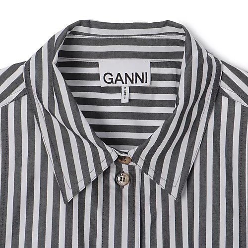【ガニー/GANNI】のStripe Cotton Oversized Tie String Shirt 人気、トレンドファッション・服の通販 founy(ファニー) 　ファッション　Fashion　レディースファッション　Fashion for Women　トップス・カットソー　Cut & Sew Tops　シャツ・ブラウス・オフィスカジュアル　Elegant Blouses & Button-Ups　2025年　2025　2025春夏・S/S　Spring/Summer 2025 SS25　ストライプ　Stripe, Striped Pattern　チュニック　Tunic, Long Top　リボン　Ribbon, Bow　洗える　Machine Washable　長袖　Long Sleeve, Full Sleeve　other-3|ID: prp329100004348076 ipo3291000000032524590
