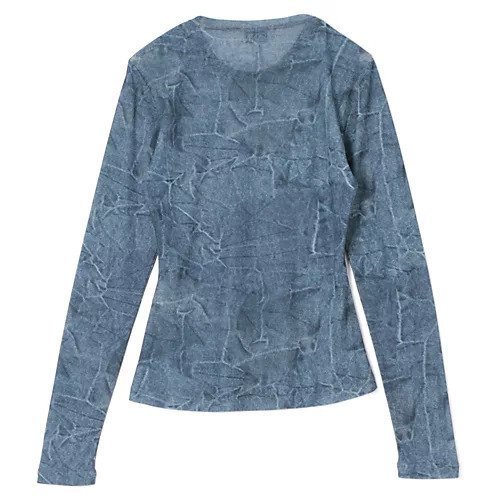 【ガニー/GANNI】のMarl Mesh Long Sleeve Crew Neck Blouse 人気、トレンドファッション・服の通販 founy(ファニー) 　ファッション　Fashion　レディースファッション　Fashion for Women　トップス・カットソー　Cut & Sew Tops　2025年　2025　2025春夏・S/S　Spring/Summer 2025 SS25　おすすめ　Recommended / Our Picks　ジャケット　Jacket, Outerwear　デニム　Denim, Jeans Material　プリント　Print, Printed Pattern　ミックス　Mix, Mixed Style　メッシュ　Mesh, Net Fabric　洗える　Machine Washable　other-2|ID: prp329100004348077 ipo3291000000032524598