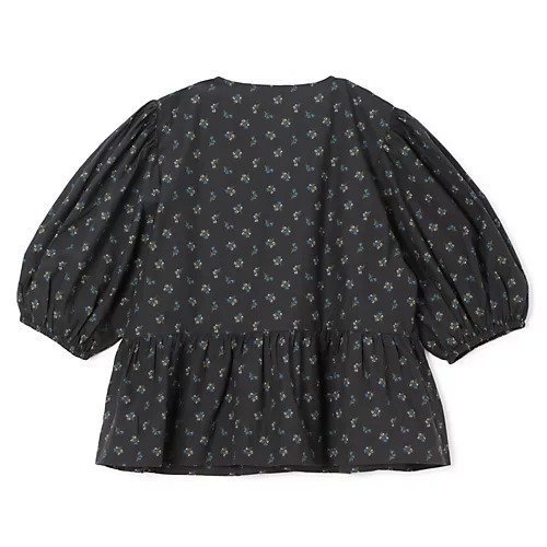 【ガニー/GANNI】のPrinted Cotton Peplum Blouse 人気、トレンドファッション・服の通販 founy(ファニー) 　ファッション　Fashion　レディースファッション　Fashion for Women　2025年　2025　2025春夏・S/S　Spring/Summer 2025 SS25　ガーリー　Girly, Feminine Style　フリル　Frill, Ruffle　フロント　Front, Front Design　プリント　Print, Printed Pattern　ペプラム　Peplum, Flared Hem　リボン　Ribbon, Bow　洗える　Machine Washable　other-2|ID: prp329100004348078 ipo3291000000032524471